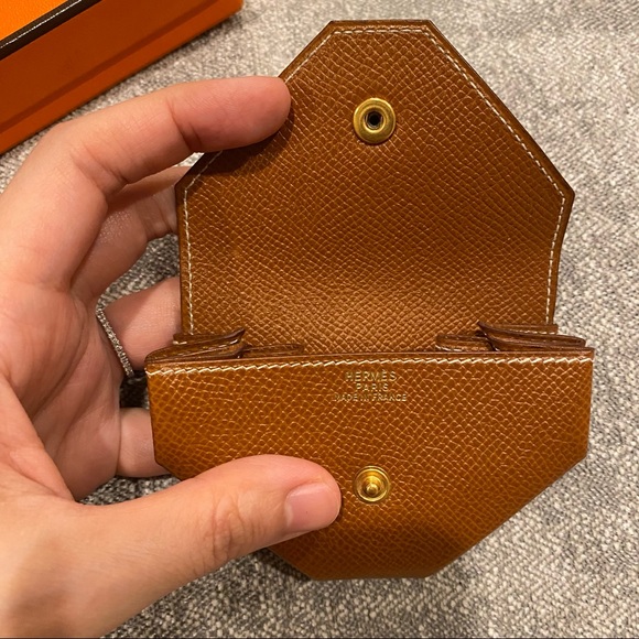 SOLD Like New Authentic Hermes 24 Verso Coin Purse Pouch Epsom leather GHW - Picture 8 of 11